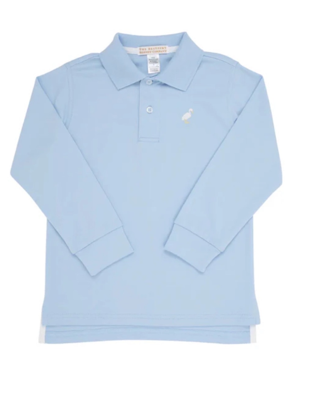 Long Sleeve Prim & Proper Polo & Onesie - Beale Street Blue w/ Multicolor Stork
